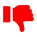 Thumbs Down with solid fill